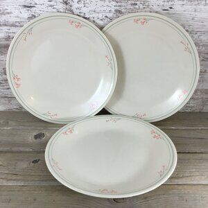 Corelle Summer Blossom Beige 10 1/4" Dinner Plates Set Of 3